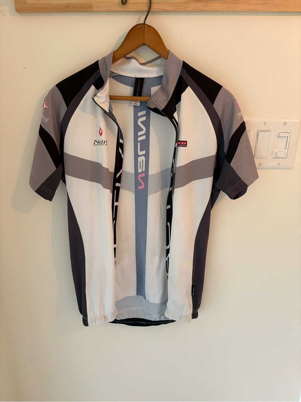 Nalini Men’s Short Sleeve Cycling Jersey - White & Gray